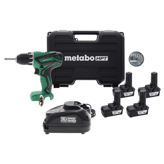 Metabo HPT DS10DFL2 10.8-12V Drill Driver Kit w/(2) BCL1015S 12V Li-ion Batteries