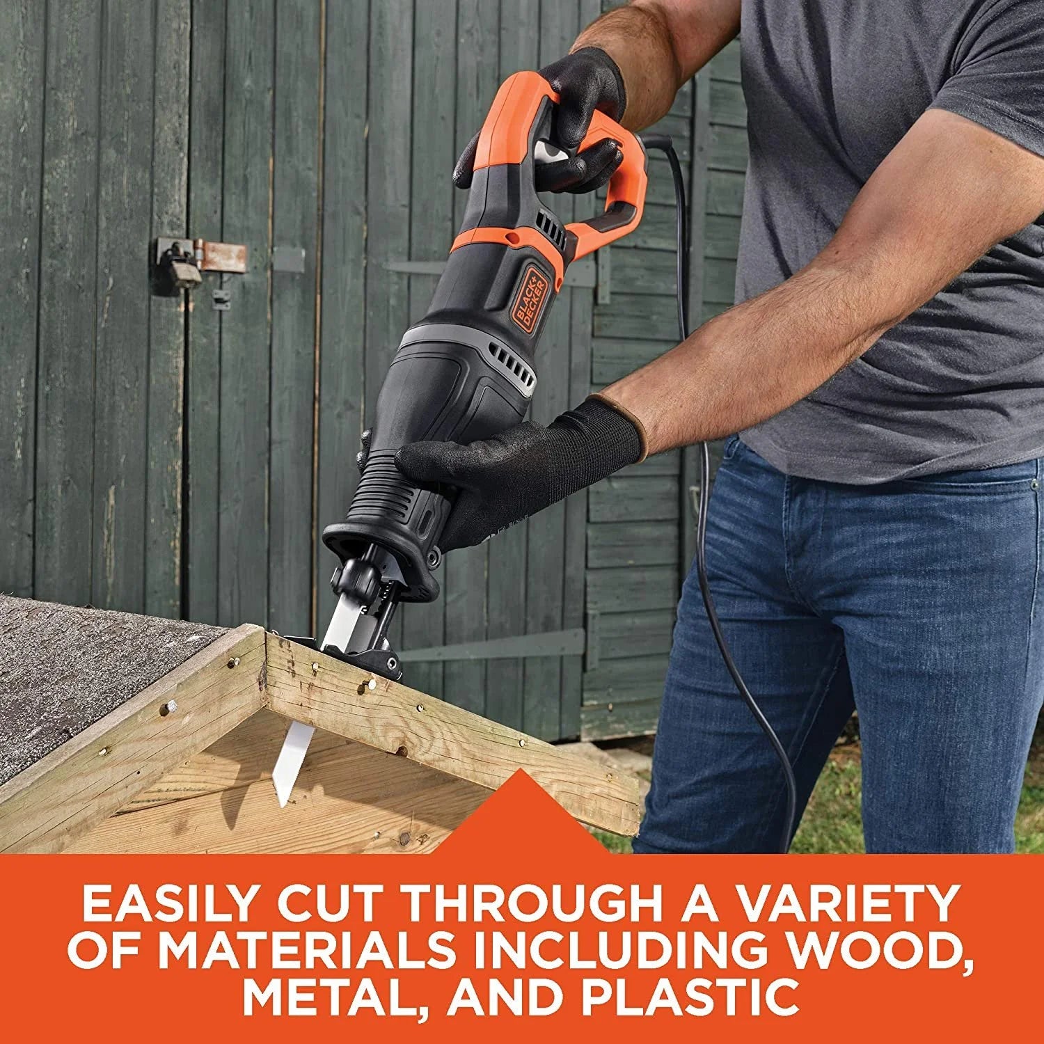 BLACK+DECKER BES301K 7 Amp Reciprocating Saw with Removeable Branch Holder