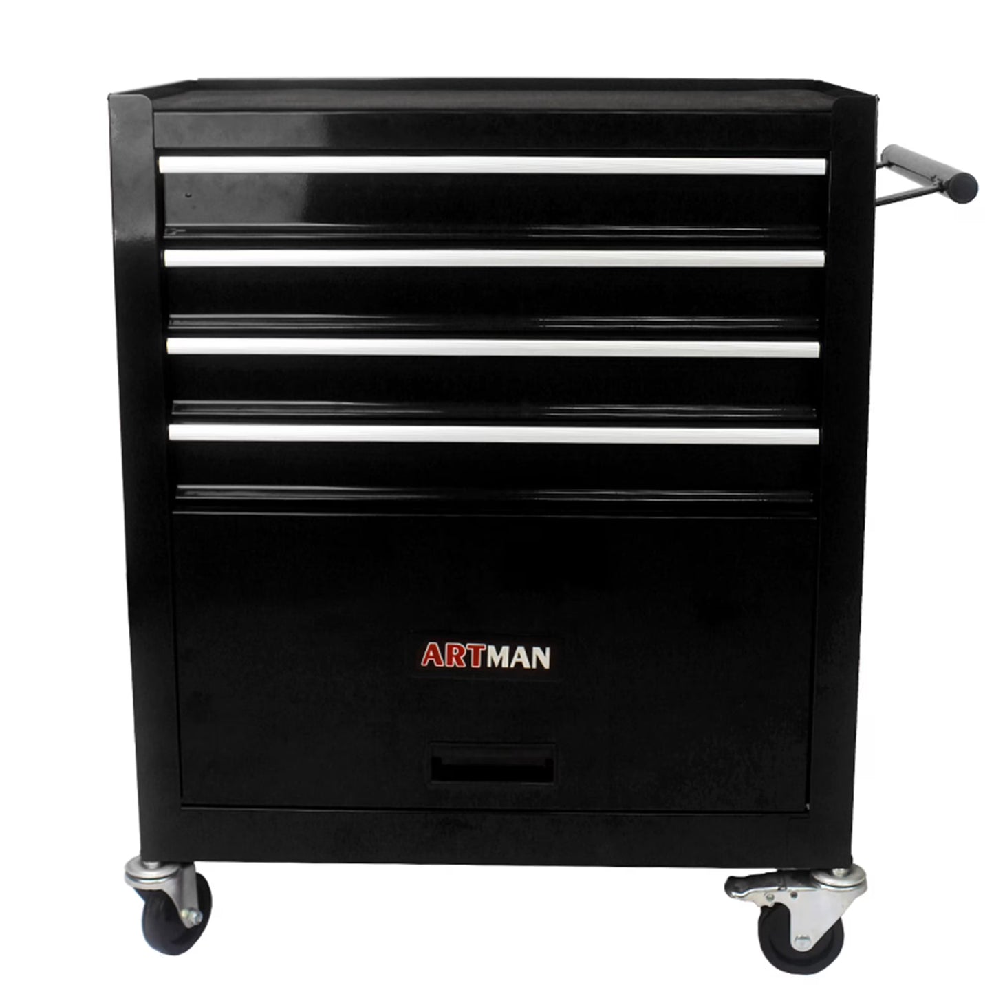 Aukfa Tool Chest, 24.5 in Steel Rolling Tool Box & Cabinet On Wheels for Garage, 4-Drawer, Blue