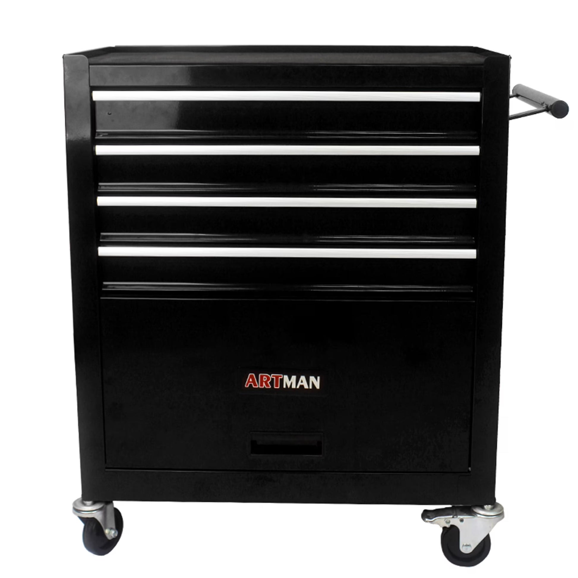 Aukfa Tool Chest, 24.5 in Steel Rolling Tool Box & Cabinet On Wheels for Garage, 4-Drawer, Blue