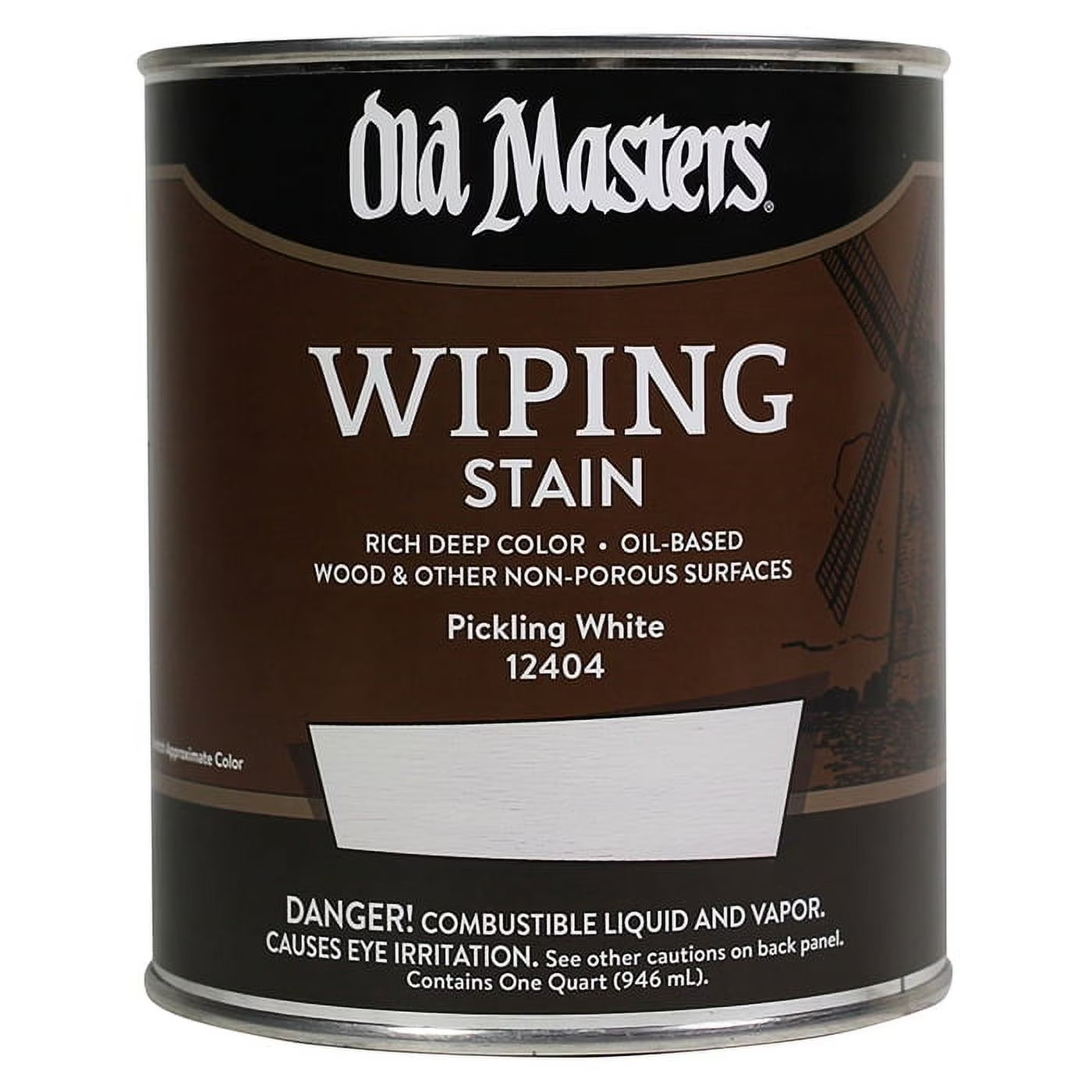 4-Pack of 1 qt Old Masters 12404 Pickling White Old Masters Oil-Based Wiping Stain
