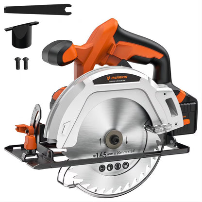 Parrior CCS05 20V Cordless Circular Saw, with 4Ah Battery, 3500RPM Rotating Speed, Fasting Charging, Adjustable Cutting Depth 45?/90?