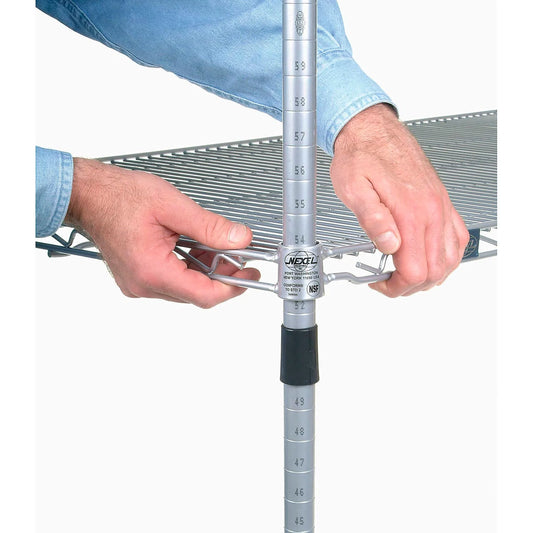 Nexel Chrome Wire Shelf Truck, 36x24x69 1200 Pound Capacity