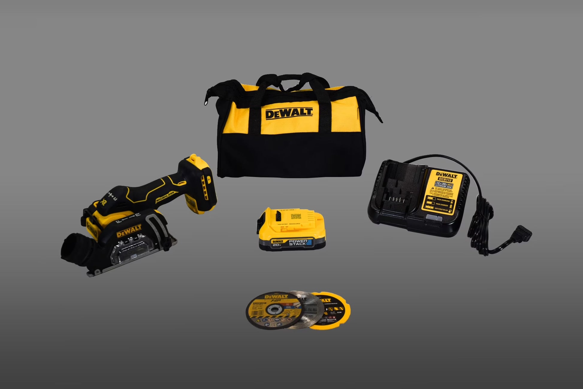DeWalt DCS438E1 20V MAX XR Cordless Brushless 3" Cut-Off Tool Kit with 1.7Ah Compact Battery, Charger & Tool Case