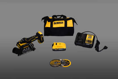 DeWalt DCS438E1 20V MAX XR Cordless Brushless 3" Cut-Off Tool Kit with 1.7Ah Compact Battery, Charger & Tool Case