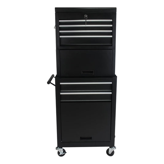 ARTMAN 6-Drawer 2 in 1 Mechanic Tool Box Storage Cabinet,High Capacity Rolling Tool Chest with Wheels and Drawers for Garage Workshop Warehouse Repair Shop