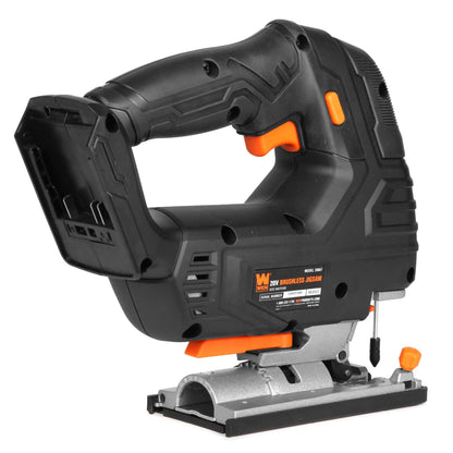 WEN 20V Max Cordless Brushless Jigsaw with 4.0 Ah Lithium Ion Battery and Charger