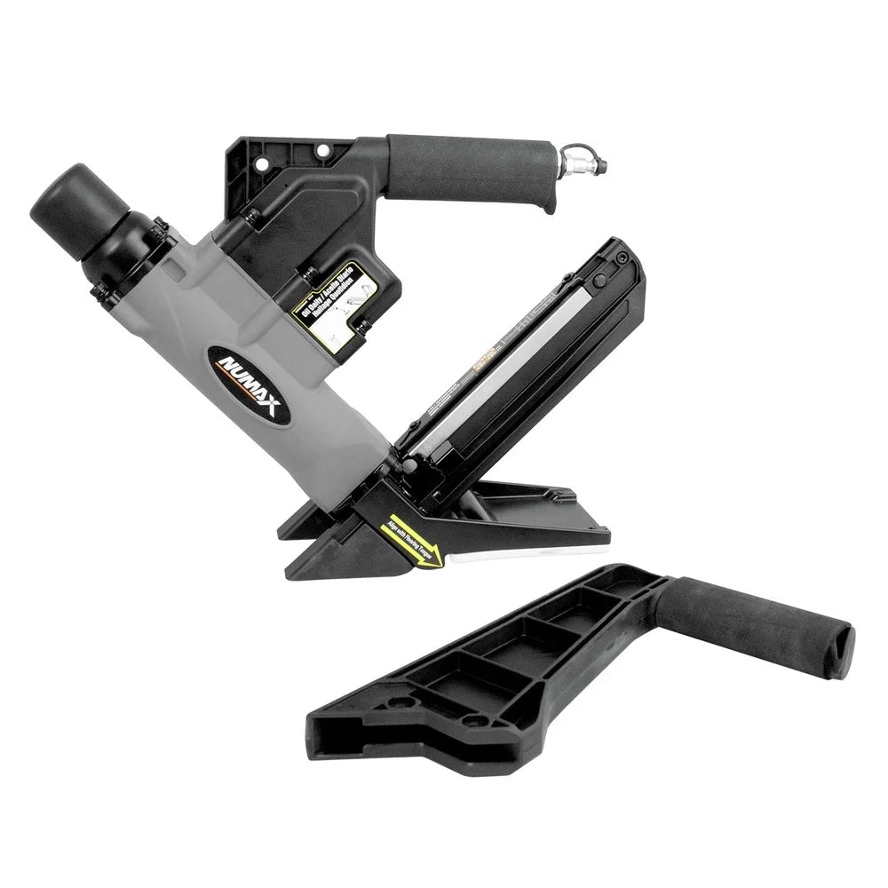 NuMax S50LSDH Pneumatic 2-in-1 15.5-Gauge and 16-Gauge 2" Dual Handle Flooring Nailer/Stapler