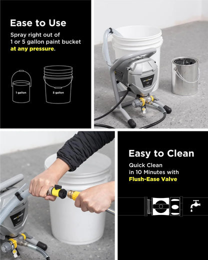 InoKraft M1, 466W, 120V Gray Power Paint Sprayer, 5 Gallon, 2 Spray Patterns, 0.29 GPM, 22.55 lb, 1 Piece