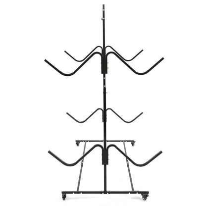 Kojem Freestanding Kayak Storage Rack Stand for 4 Kayak, SUP, Canoe, Paddle Board, Boat, Surfboard for Indoor, Outdoor, Garage, Shed, Dock w/Wheels