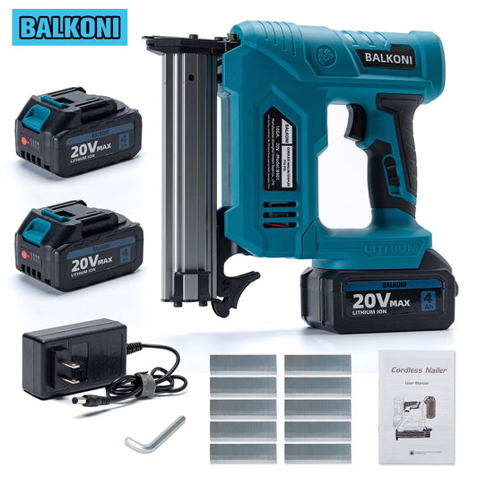 Cordless Electric Nail Gun, 4.0Ah X 2 Battery, F32 MAX, 1000 Piece Nails