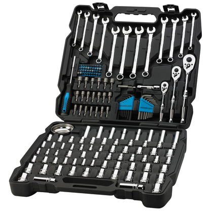 CHANNELLOCK 39053 171pc Mechanic's Tool Set, Includes Standard SAE and Metric Sizes, Chrome/Nickel Finish