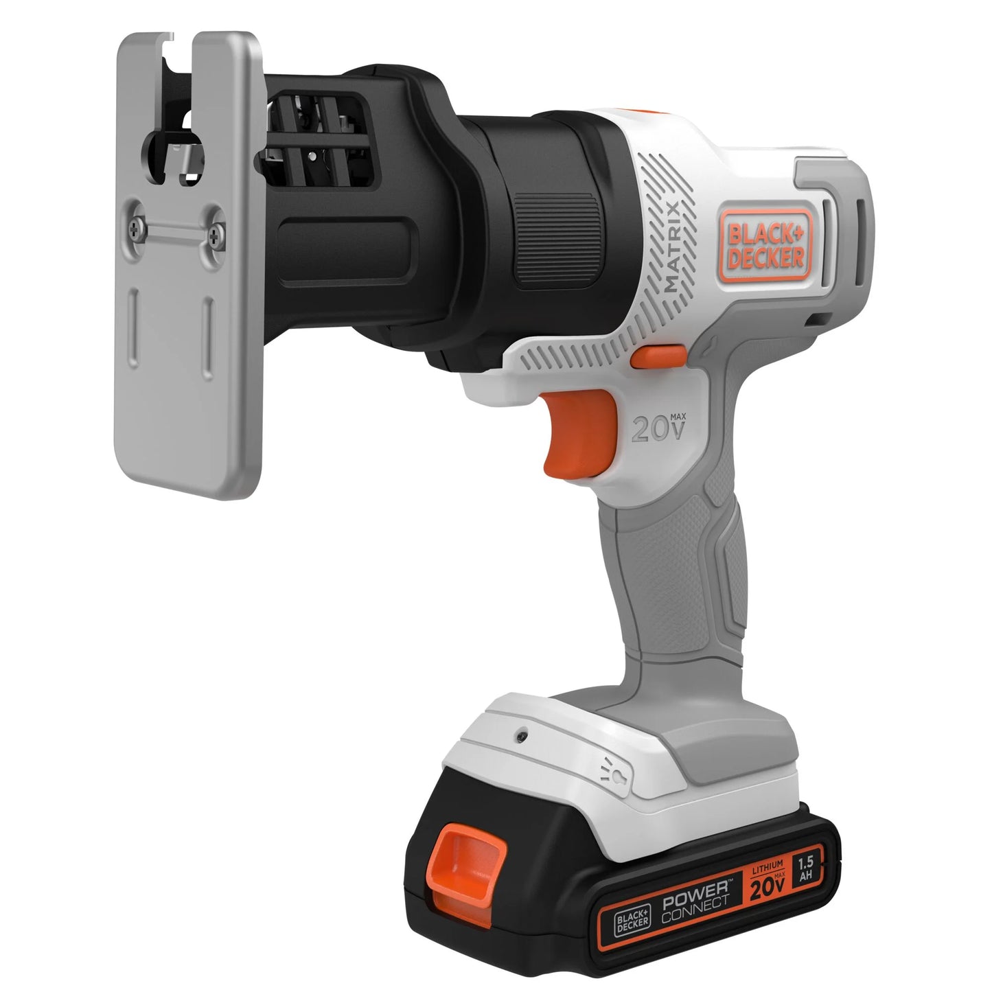 BLACK+DECKER 20V MAX* Matrix Cordless Combo Kit, 6-Tool, White And Orange, (BDCDMT1206KITWC)
