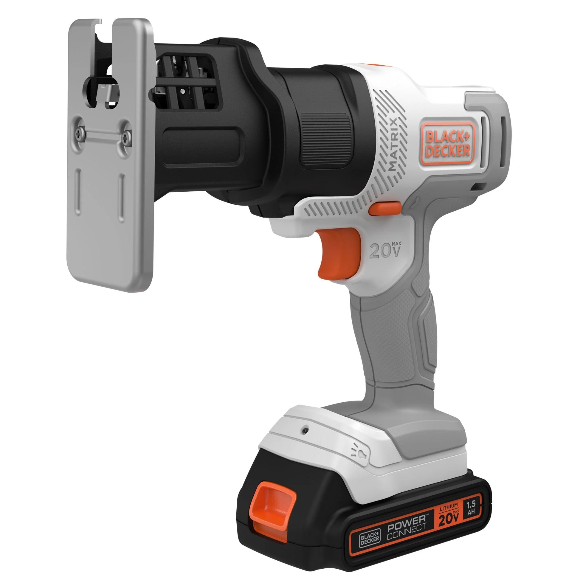 BLACK+DECKER 20V MAX* Matrix Cordless Combo Kit, 6-Tool, White And Orange, (BDCDMT1206KITWC)