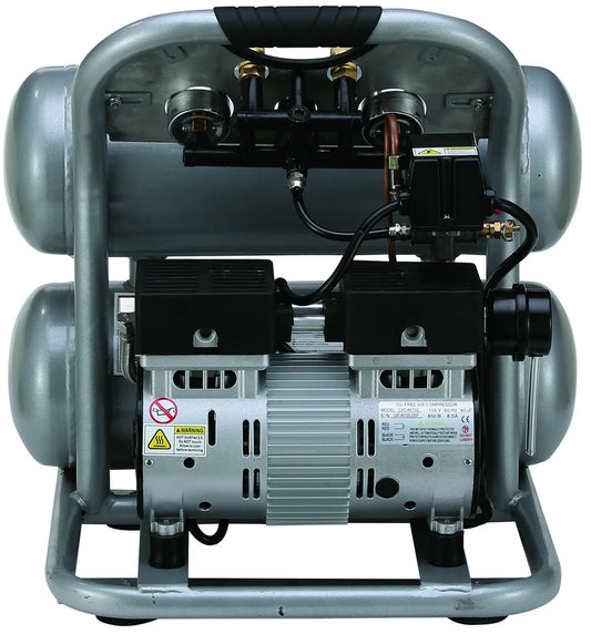California Air Tools 4610S Ultra Quiet & Oil-Free 1.0 Hp, 4.6 Gal. Steel Twin Tank Air Compressor