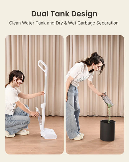 IDOO Cordless Electric Wet Dry Vacuum Cleaner, White