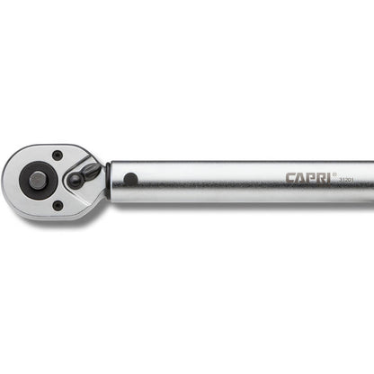 Capri Tools 31201 10-80 Foot Pound Industrial Torque Wrench, 3/8", Matte Chrome