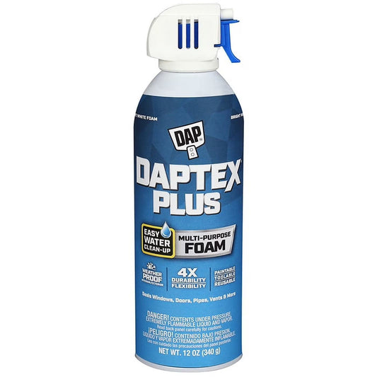 12-Pack of 12 oz Dap 18836 Dap Tex Plus Multi-Purpose Foam Sealant