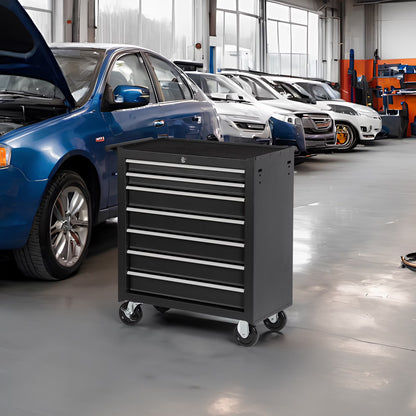 Tool Cart Rolling Tool Chest with 7 Drawers, Multifunctional Tool Chest Garage Tool Storage, Metal Tool Cart Organizer on Wheels, 450LBS Weight Capacity