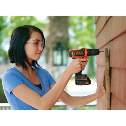 BLACK+DECKER 12V Cordess Drill/Driver, 1.5Ah, 59 Piece Set, Battery and Charger Included