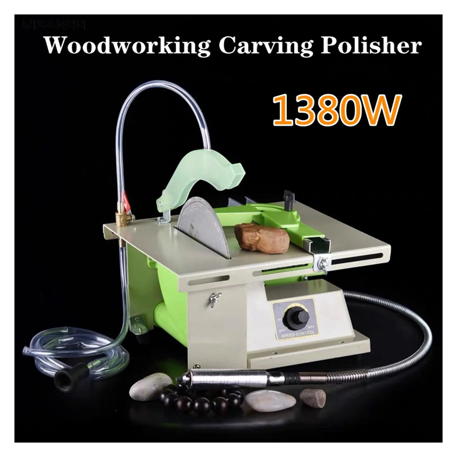 1380W Jewelry Stone Rock Woodworking Carving Polisher Buffer Lathe Grinding Cutting Machine Set Electric Grinder Tools Kit