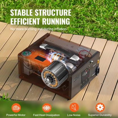 4500PSI Portable PCP Air Compressor - Auto-Stop, Oil & Water-Free Pump for Paintball and Airgun Enthusiasts, AC120V/DC12V