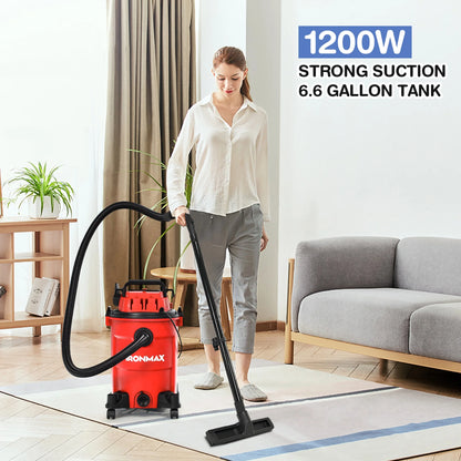 6.6 Gallon 4.8 Peak HP Wet/Dry Vacuum 3 in 1 Shop Vacuum Cleaner w/Blower
