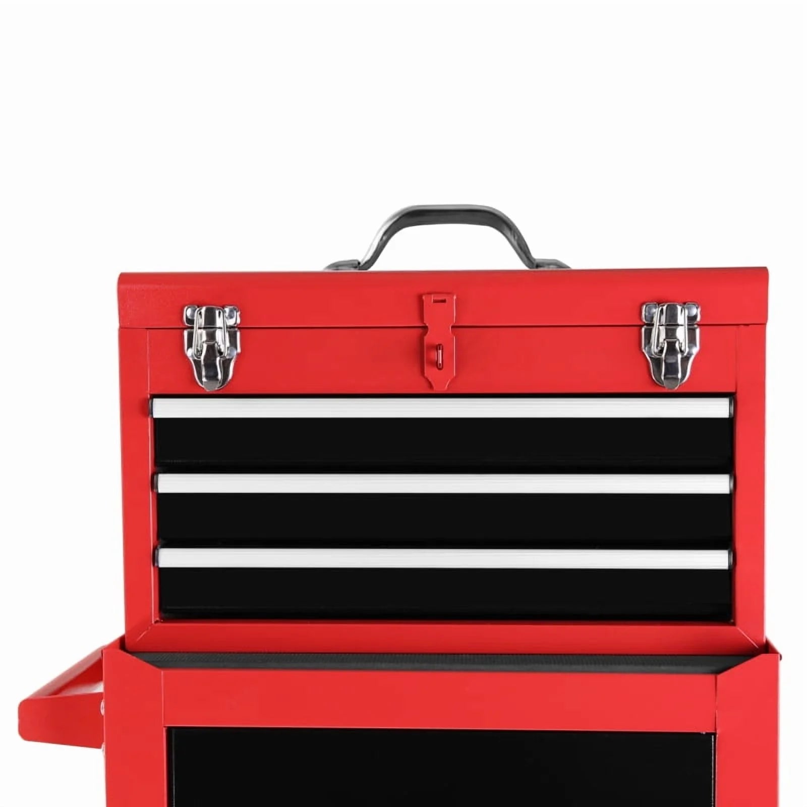3-Drawer Rolling Tool Chest with Wheels - Heavy-Duty Storage Cabinet, Locking System, and Adjustable Shelf for Garage and Warehouse