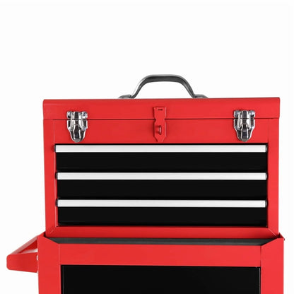 3-Drawer Rolling Tool Chest with Wheels - Heavy-Duty Storage Cabinet, Locking System, and Adjustable Shelf for Garage and Warehouse