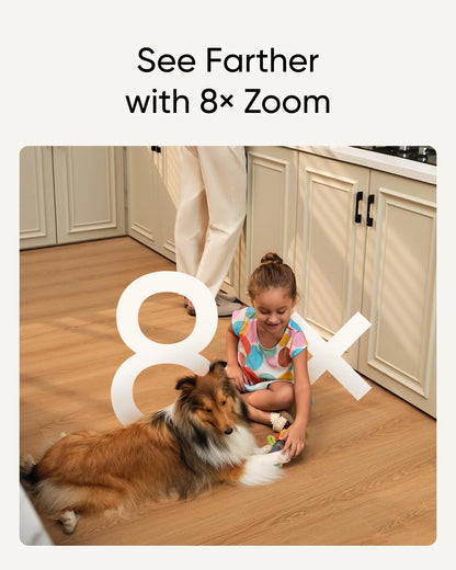 eufy Security Indoor Cam S350, Dual Cameras, 4K UHD Resolution Security Camera with 8? Zoom and 360? PTZ