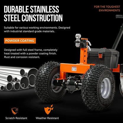 SuperHandy Motorized Trailer Dolly with Tow Tires - 24V, 3600 lbs Towing Capacity, 600 lbs Tongue Weight