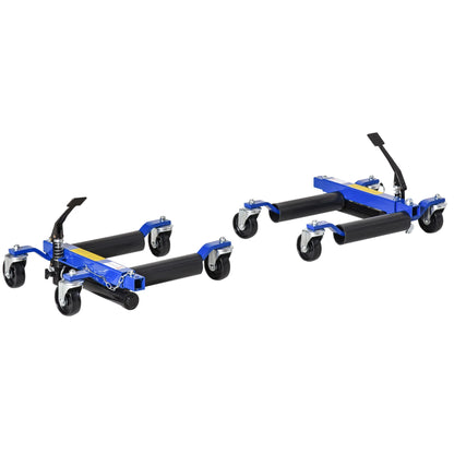 DURHAND 4 Wheel Dolly Portable for Lifting Vehicles, 1465 lbs Weight Capacity