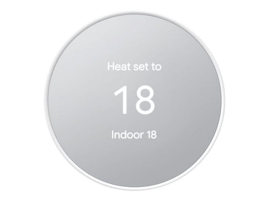Google Nest - Thermostat - wireless - Bluetooth, 802.11a/b/g/n, 802.15.4 - 2.4 Ghz, 5 GHz - snow