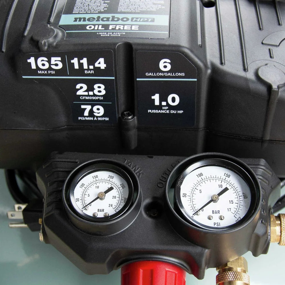 Metabo HPT Air Compressor, Pancake, 6-Gallon, 165 PSI, EC711S
