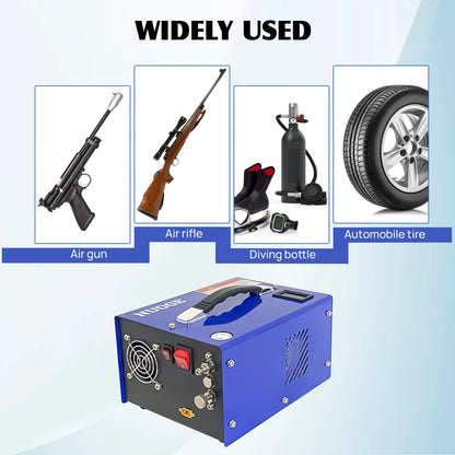 NUOGE Pcp Air Compressor Copper 12V DC or 110V/220V AC 4500Psi 0.3 Gal