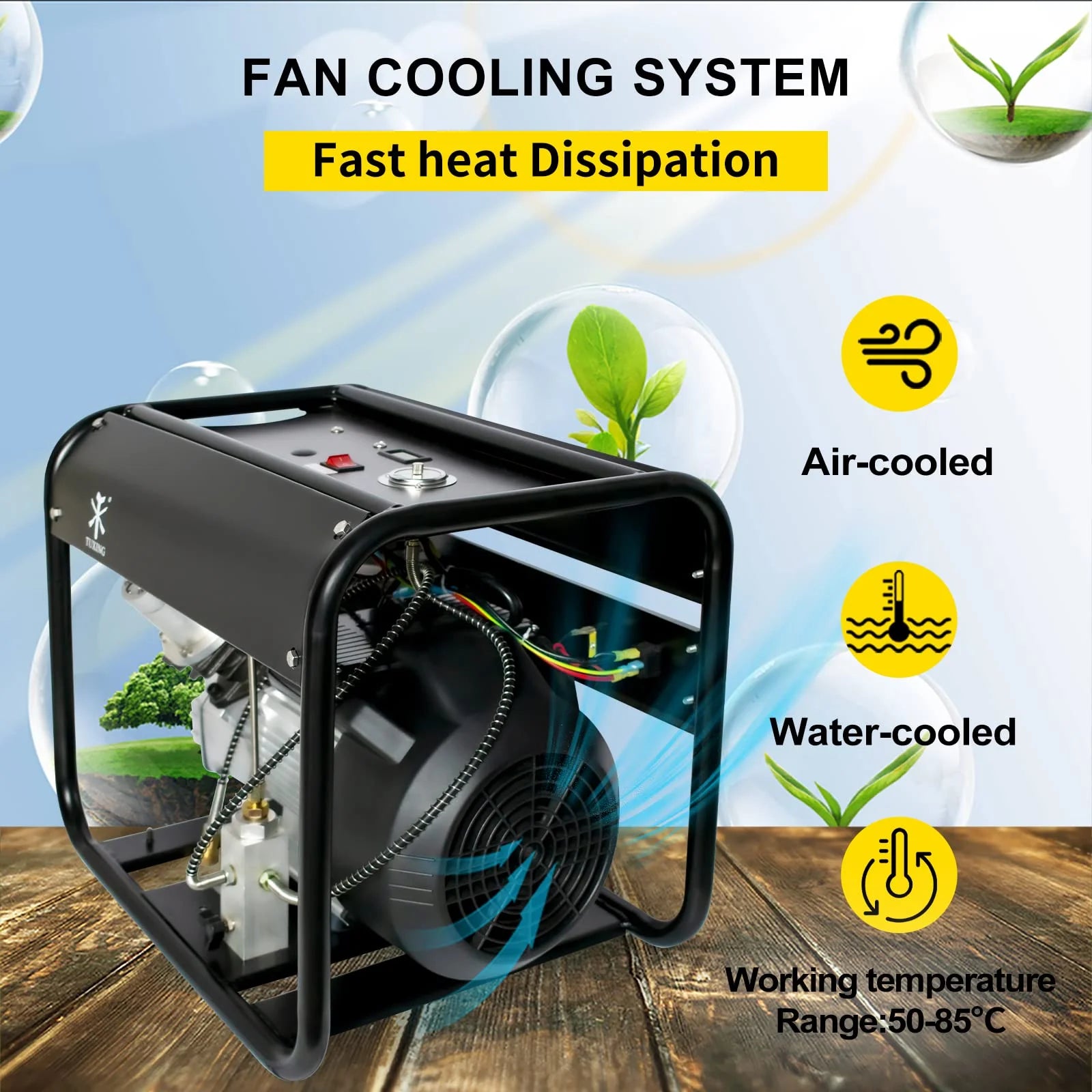 TUXING 4500Psi Pcp Compressor,Double Cylinder Scuba Air Compressor,Manually Stop Version,High Pressure Air Pump for Air Rifle Gun 6.8L Scuba Tank,Paintball Gun 30Mpa 110V(TXED011)