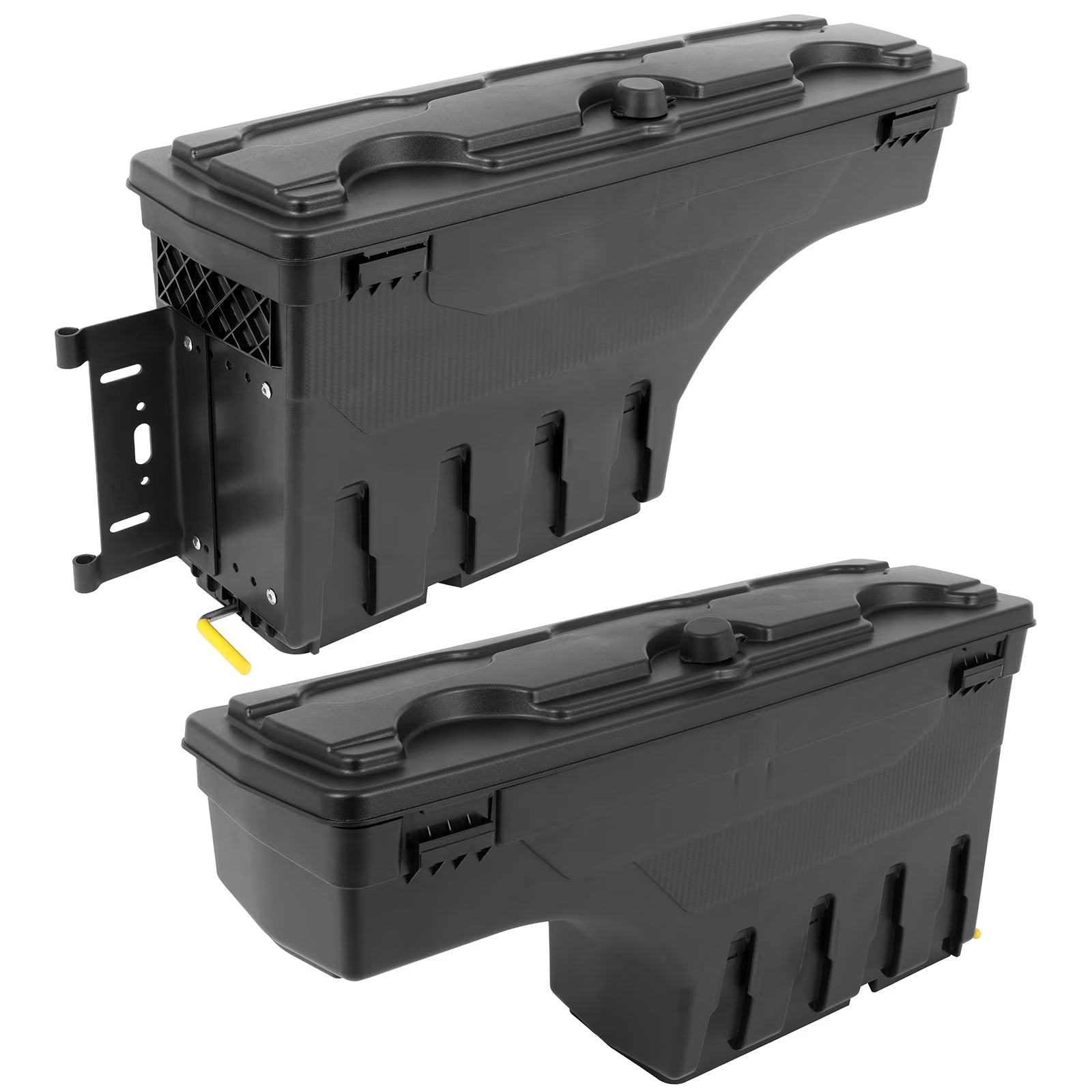 CCIYU 2Pcs Lockable Truck Bed Storage Tool Boxes Compatible for Jeep for Gladiator 2020 2021 2022 2023 Black Tool Box Drawer Set, Rear Wheel Well Toolbox (Driver Side & Passenger Side)