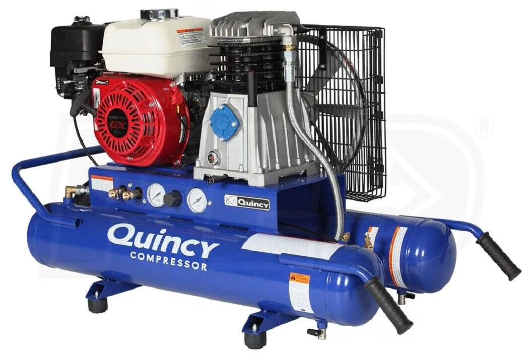 Quincy Wheelbarrow Air Compressor 5.5Hp 8 Gallon Honda Engine