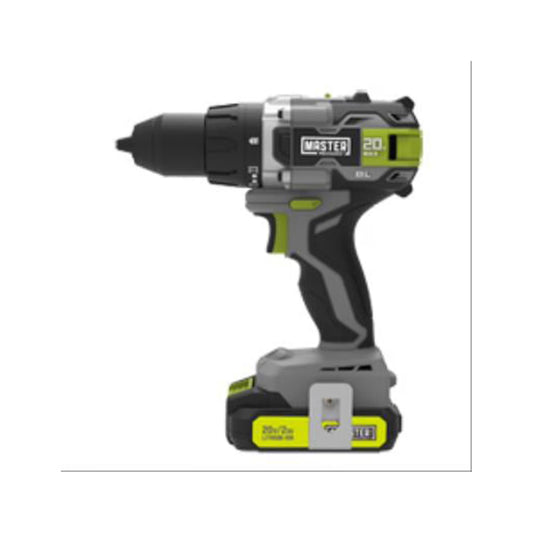 Master Mechanic ML-CD183GD-200S 20-Volt Compact Cordless Drill Kit, Brushless Motor, 1/2-In., (2) Batteries - Quantity 4
