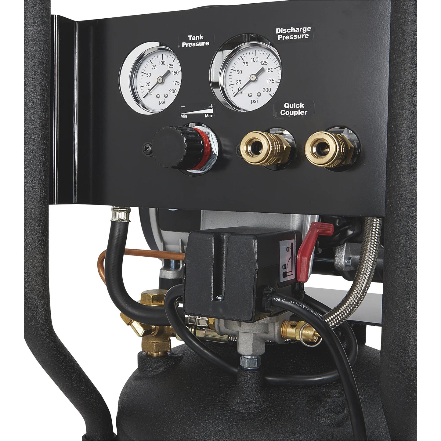 NorthStar Portable Quiet Electric Air Compressor, 1.5 HP, 8-Gallon, 4 CFM @ 90 PSI