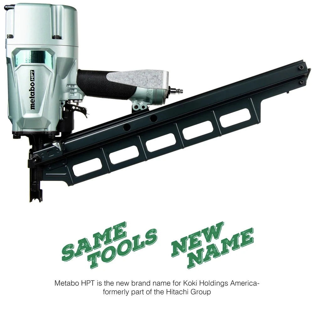 Metabo HPT Framing Nailer, Pneumatic, 2-Inch up to 3-1/4-Inch Plastic Collated Full Head Framing Nails, 21 Degree Magazine, 5-Year Warranty (NR83A5S)