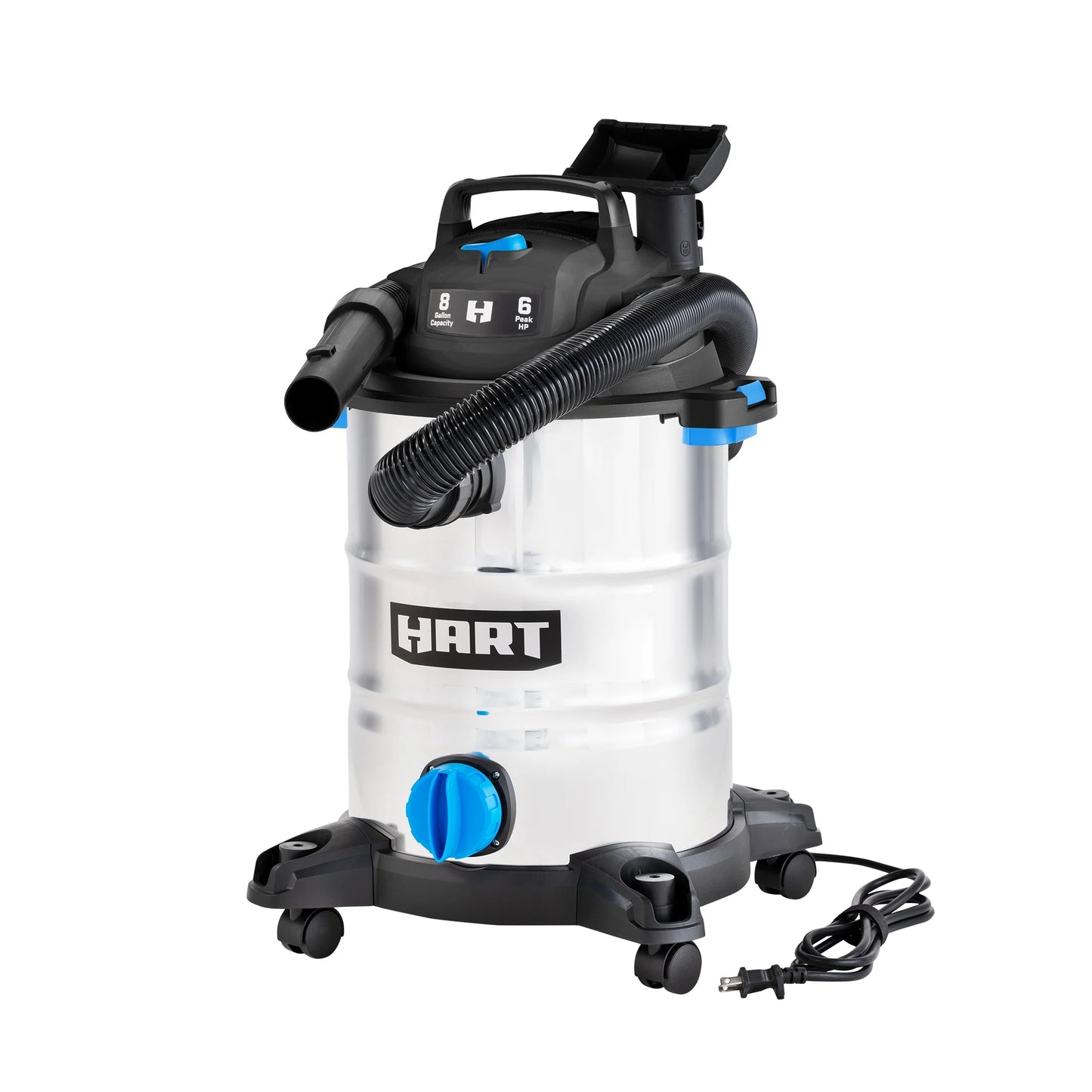 HART 8 Gallon 6 Peak HP Stainless Steel Wet/Dry Vacuum, VOC812SF 3703