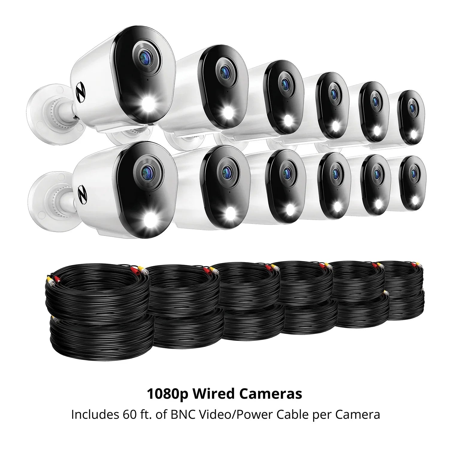 Night Owl 2-Way Audio 20 Channel DVR Security System with 1TB Hard Drive and 12 Wired 1080p Deterrence Cameras