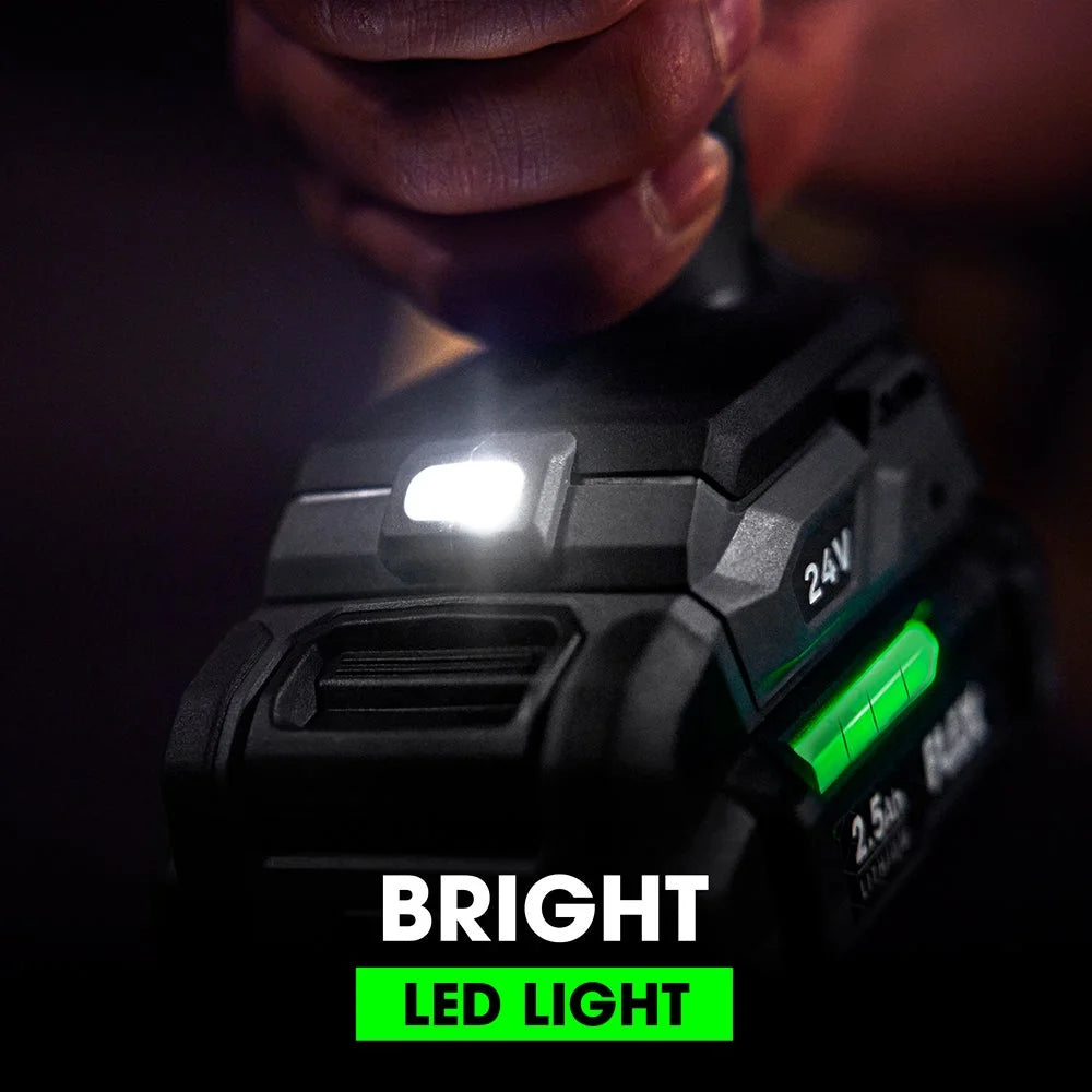 FLEX FXM201-2A 24V BRUSHLESS CORDLESS 2 TOOL COMBO KIT 1/2" 2 SPEED DRILL DRIVER & 1/4" HEX IMPACT DRIVER W/2 2.5H LITHIUM BATTERY + CHARGER