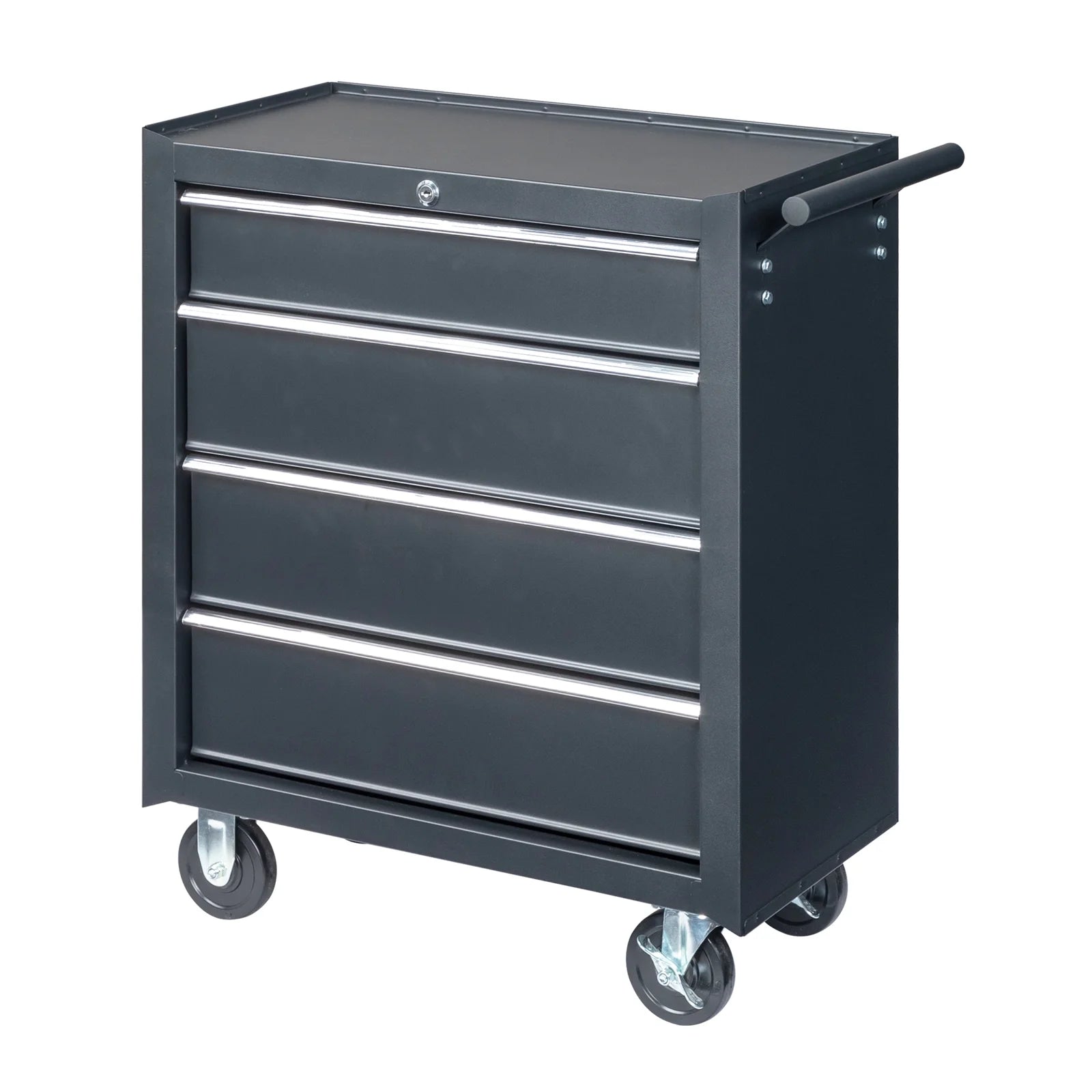 Winado Modern Box 4-Drawer Rolling Tool Chest with Wheels, Steel Black, 25.98" 52.91 lb