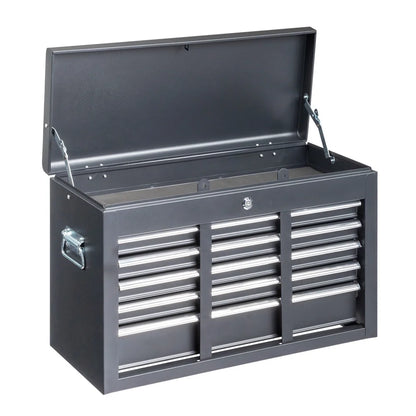 Tcbosik Combined Metal Tool Chest, 9 Drawers Rolling Tool Chest on Wheels, 2 in 1 Detachable Tool Cabinet for Warehouse Garage Workshop, Black
