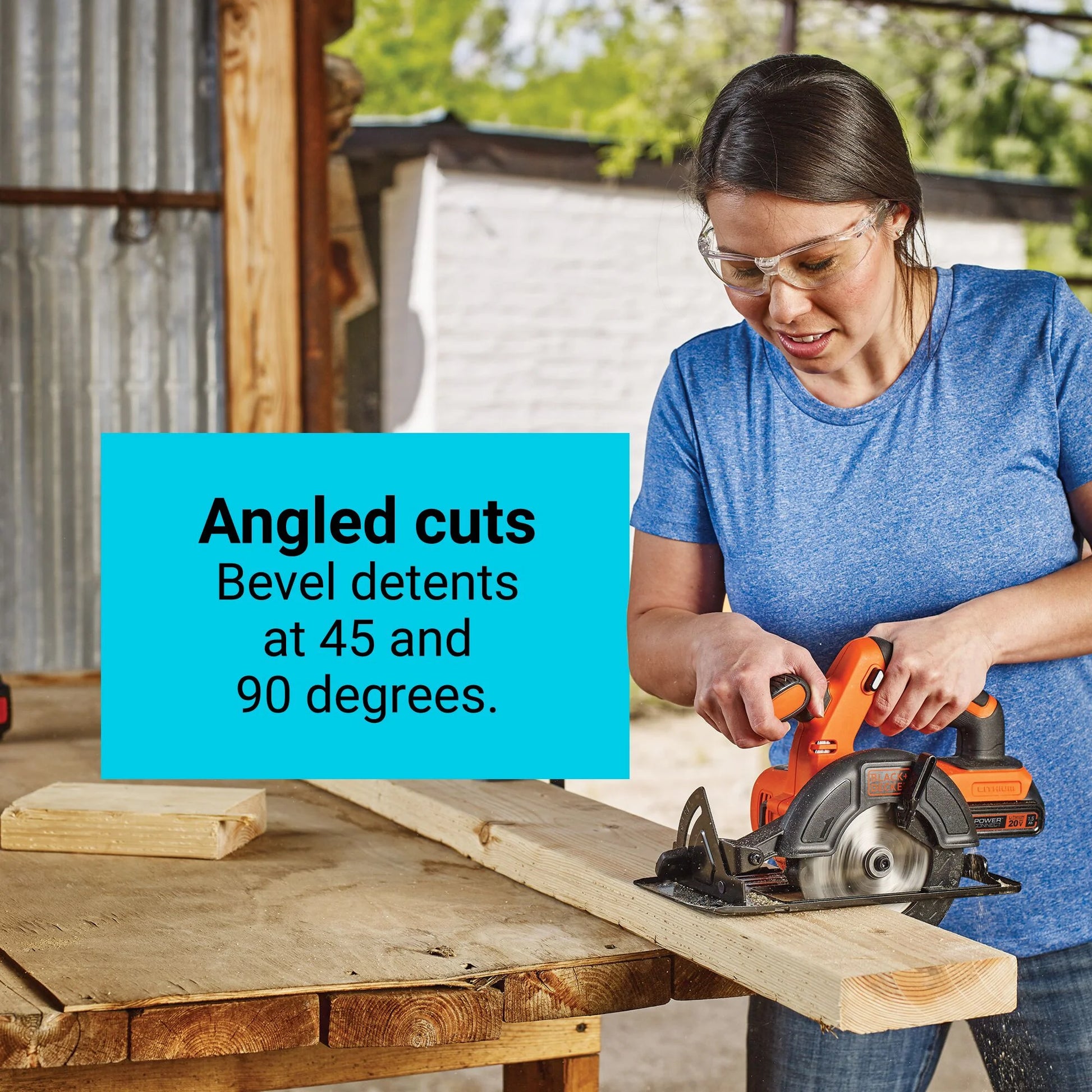 BLACK+DECKER 20V MAX* POWERCONNECT 5-1/2 in. Cordless Circular Saw, Tool Only, (BDCCS20B)