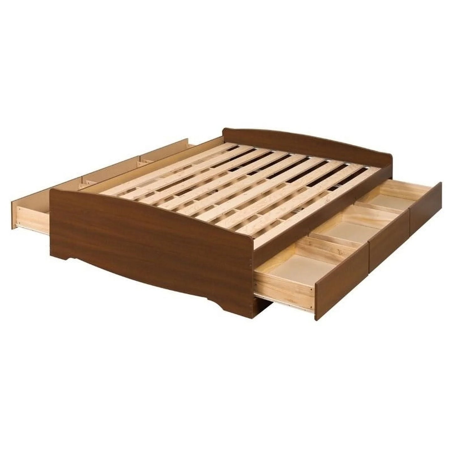 Bowery Hill Queen Platform Storage Bed in Cherry