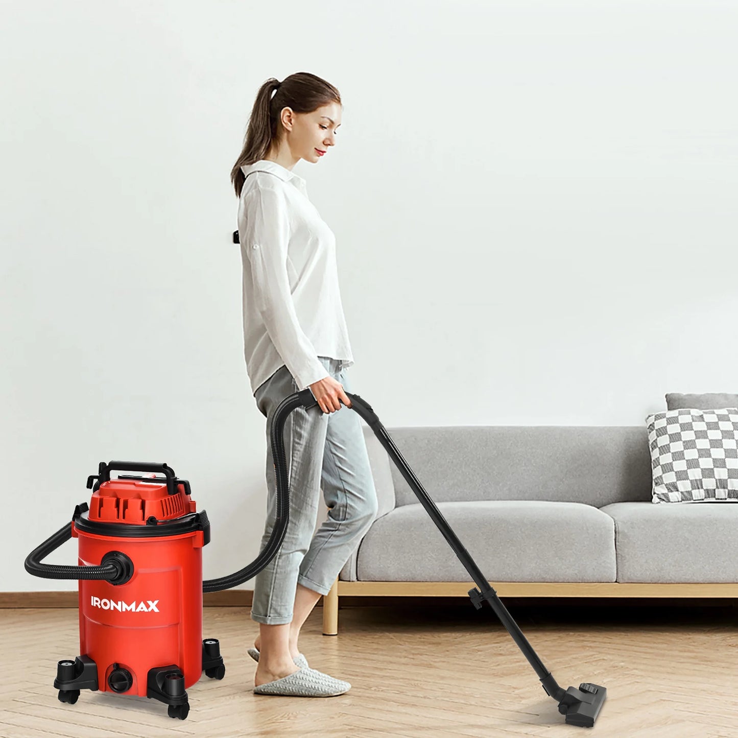 6.6 Gallon 4.8 Peak HP Wet/Dry Vacuum 3 in 1 Shop Vacuum Cleaner w/Blower