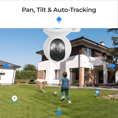 Reolink E1 Outdoor Series 4K 8MP Smart PTZ Wi-Fi 6 Camera Auto Tracking Color Night 3X Optical Zoom